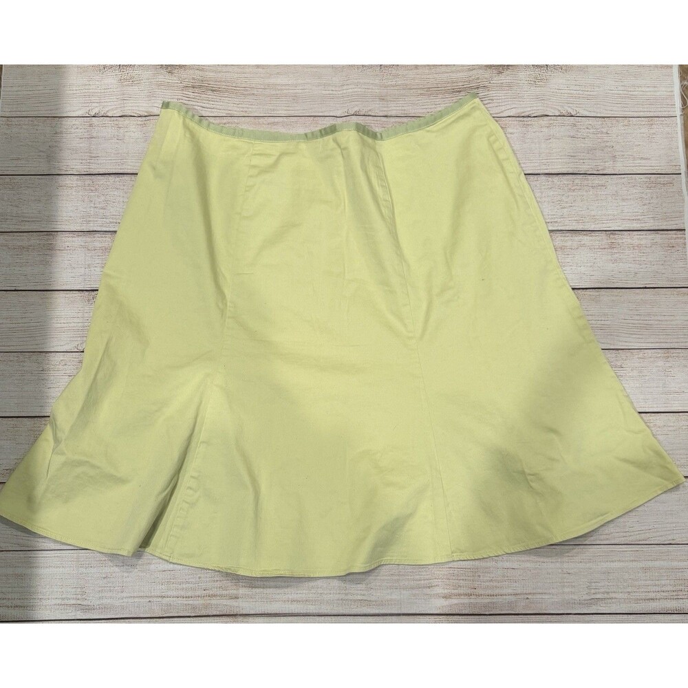 Avenue lime yellow/chartreuse Cotton Spandex skirt Plus Size 20